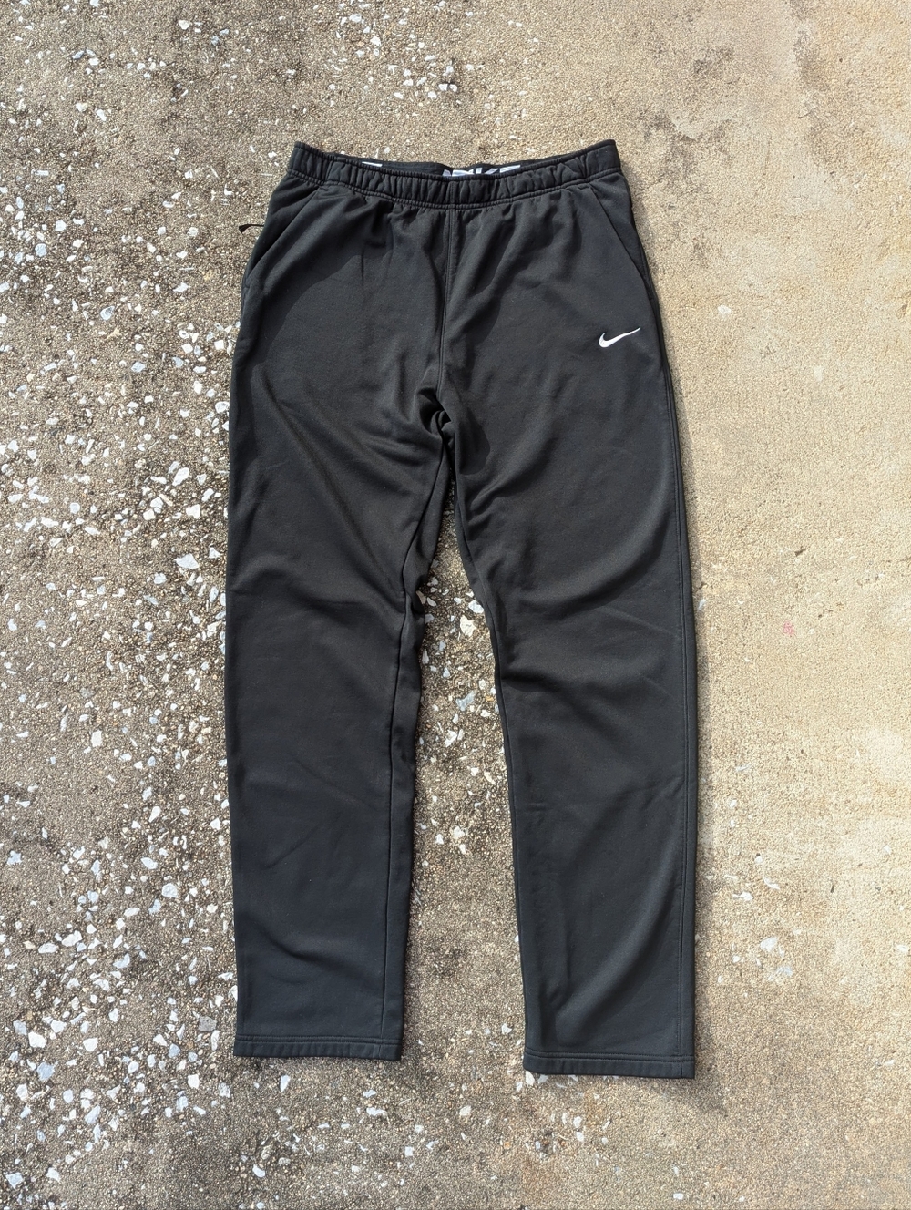 Nike Black Jogger Pants with White Swoosh
